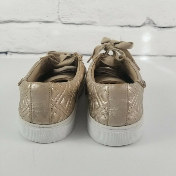 Tory Burch Marion Quilted Metallic Sneakers - Picture 6 of 8